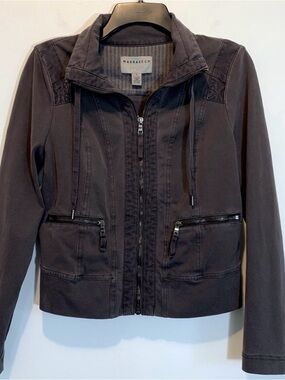 Marakech Dark Gray Zip-Front Jacket Small